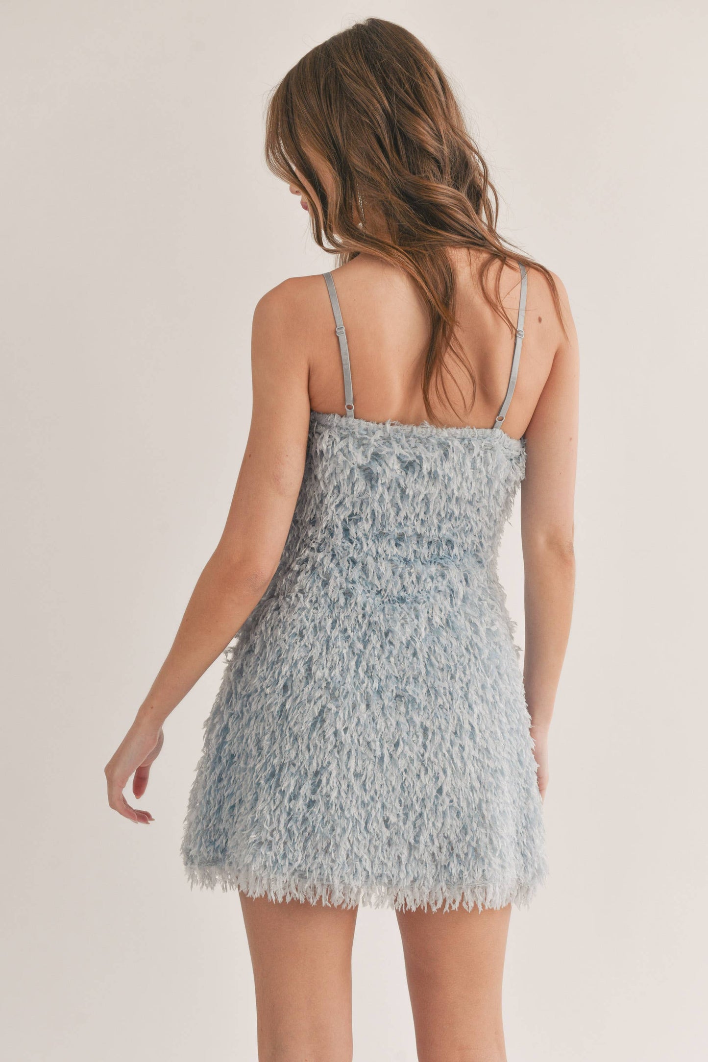 Fur mini dress