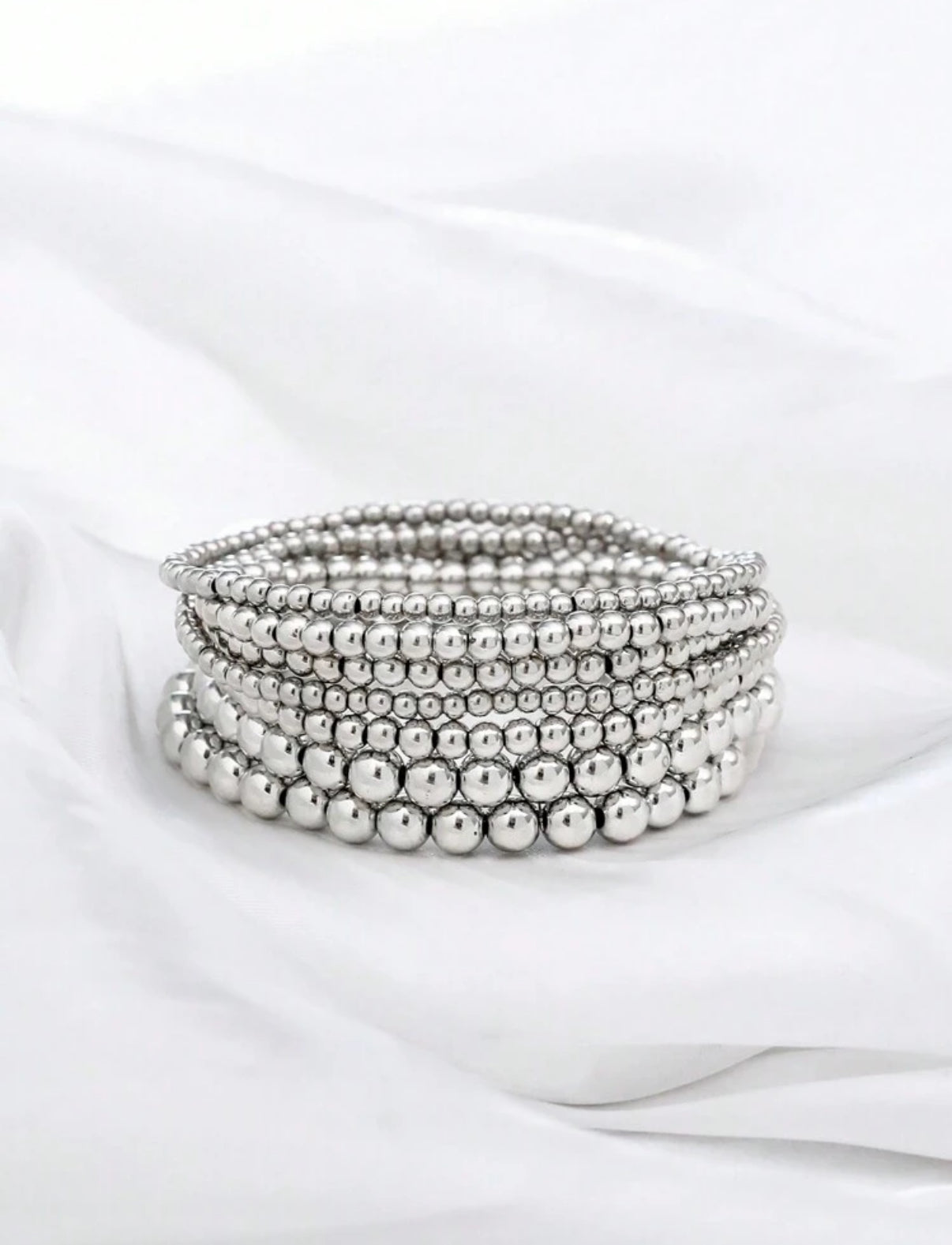 7pcs silver stack